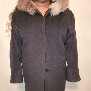 Mallia Wool and Cashmere Designer Coat